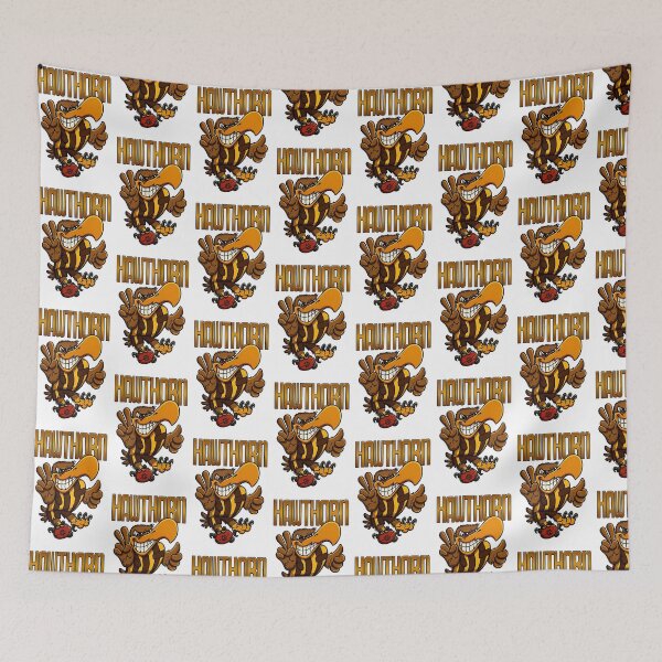 Item preview, Hawthorn Football Club Mascot AFL Retro Cartoon designed and sold by Luke Foran Sports Art.