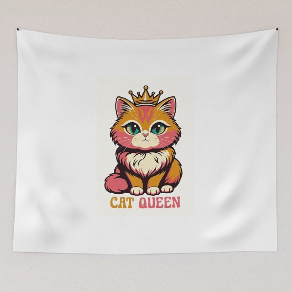 Item preview, Vintage Cat Queen Retro Aesthetic Cute Kitten designed and sold by bandarartisan.