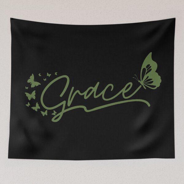 Item preview, Grace – Minimalist Christian Faith Typography - Green Design designed and sold by MoriaStore.