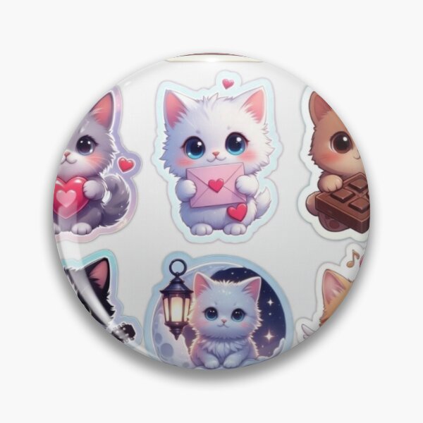 Item preview, “Purr-fect Proposal Squad – Cute Cat Love Confessions Sticker Pack” designed and sold by Cutecatties.