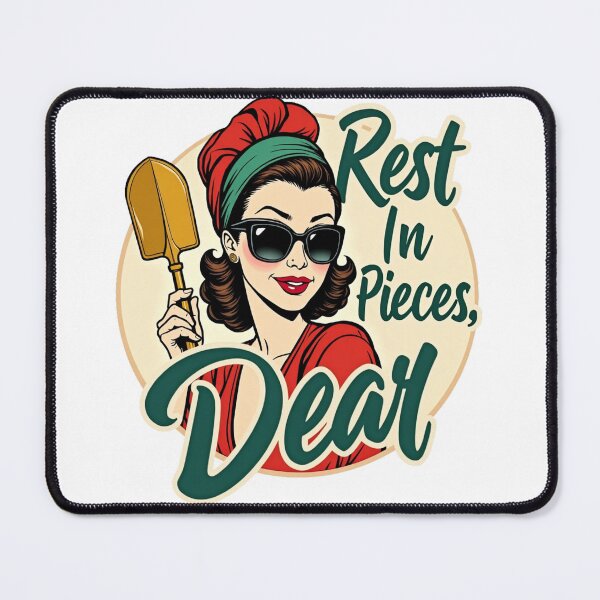 Item preview, Rest in Pieces Dear Funny Vintage True Crime Graphic designed and sold by BackwoodsFeral.