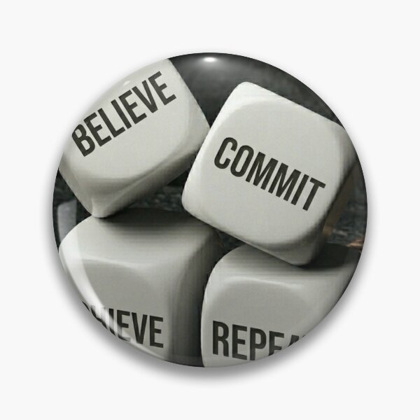 Item preview, Believe Commit Achieve Repeat Dice Success Loop Motivational Quote designed and sold by RAMHEARTS.