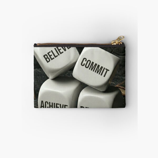 Item preview, Believe Commit Achieve Repeat Dice Success Loop Motivational Quote designed and sold by RAMHEARTS.