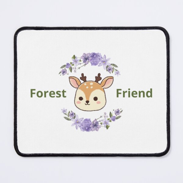 Item preview, Forest Friend Elegant Stitched Deer With Purple Flowers designed and sold by AursaArt.