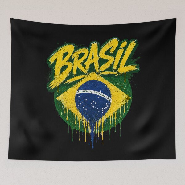 Item preview, Brasil with Brazilian Flag Colors Men Women Kids Brazil designed and sold by elongatedjazz.