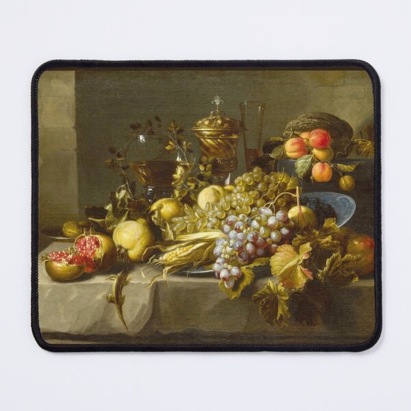 Item preview, Still Life of Grapes, Pomegranates, a Lizard etc. on a Stone Ledge by Alexander Coosemans designed and sold by Amanda1775.