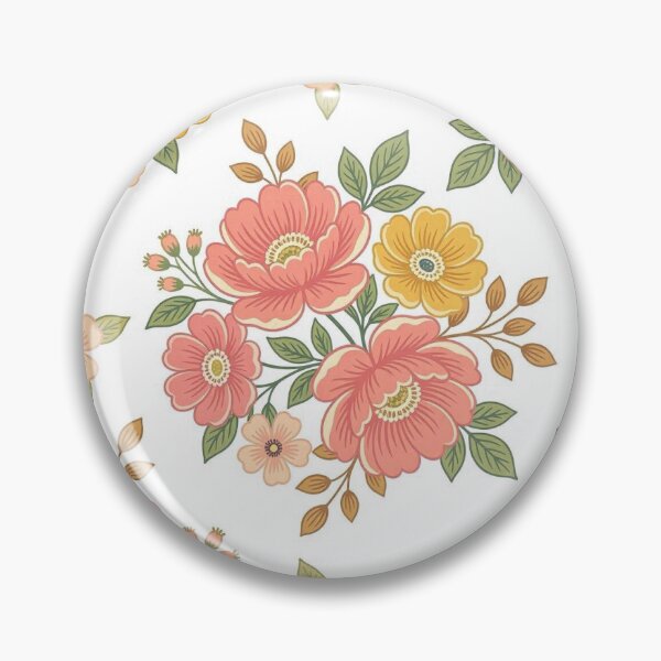 Item preview, Vintage Retro Floral Pattern in Pastel Rose and Gold designed and sold by brandingpro.
