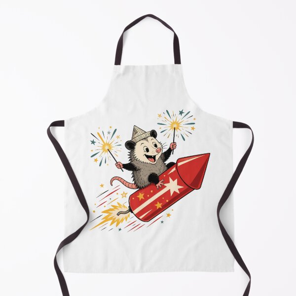 Item preview, Patriotic Opossum Riding Rocket Retro Cartoon designed and sold by chattsuede.