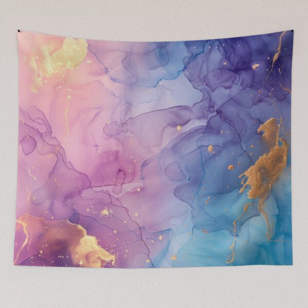 Item preview,  Blue , pink and purple Flowing Abstract Painting designed and sold by Differenceee.