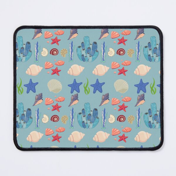 Item preview, Coastal Ocean Seashell Pattern Starfish Coral Reef Beach Throw Blanket designed and sold by FestivityFinds.