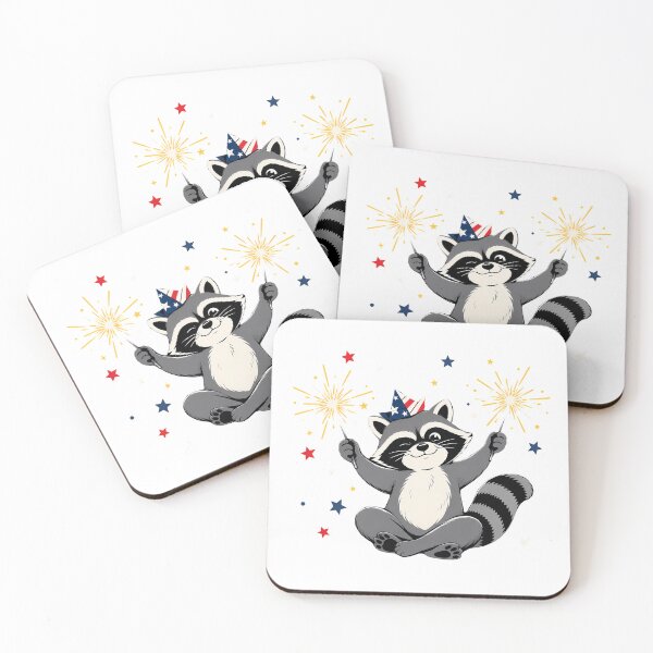 Item preview, Patriotic Raccoon Fourth Of July Cute Trash Panda designed and sold by chattsuede.