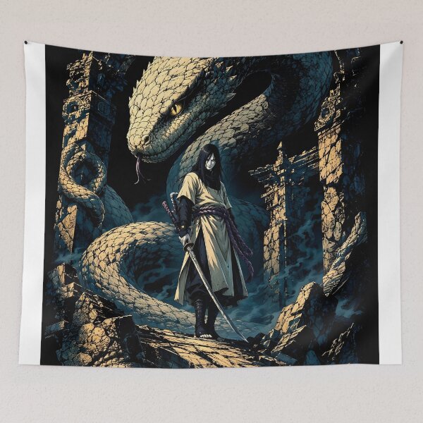 Item preview, Orochimaru & Giant Serpent Anime Poster | Legendary Sannin Dark Fantasy Manga Art | Epic Ninja Illustration designed and sold by Dyan4.