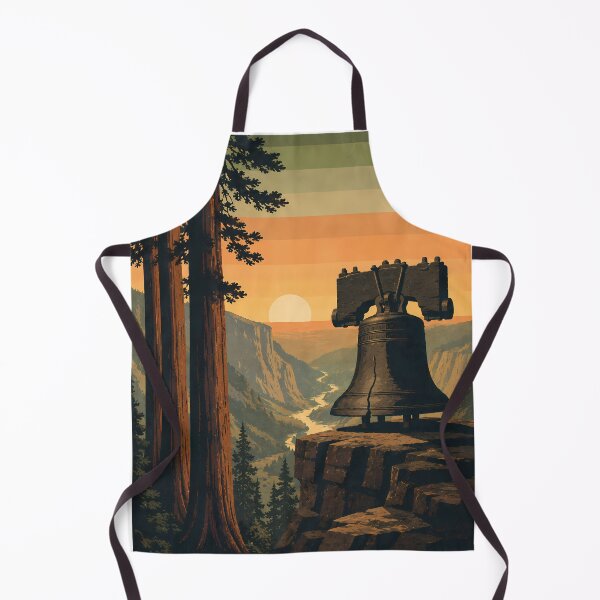 Item preview, Retro Liberty Bell Landscape Vintage Travel Poster designed and sold by chattsuede.