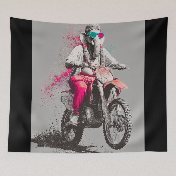 Item preview, Ganesha Rider Stylish Blessings 3D Art Toy Cute Scooter Art designed and sold by PANNARUK THAILAND.