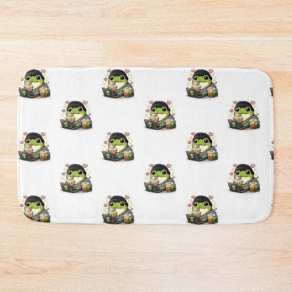 Item preview, Cozy Frog Boba Laptop Sticker designed and sold by stickifyzone.