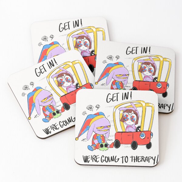 Item preview, Get In! We're Going To Therapy! The Amazing Digital Circus Pomni Jax designed and sold by SeraXYZ.