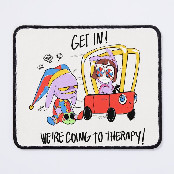 Item preview, Get In! We're Going To Therapy! The Amazing Digital Circus Pomni Jax designed and sold by SeraXYZ.