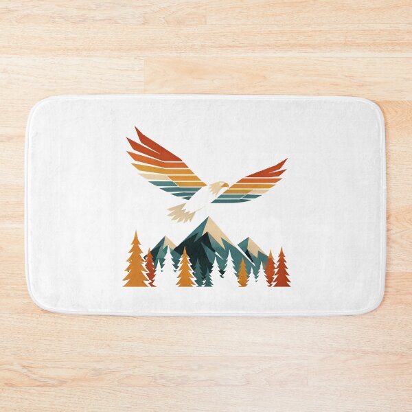 Item preview, Retro Mountain Eagle Adventure Vintage Geometric Wilderness designed and sold by chattsuede.