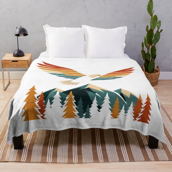 Item preview, Retro Mountain Eagle Adventure Vintage Geometric Wilderness designed and sold by chattsuede.