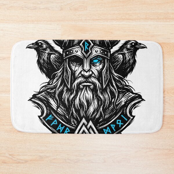Item preview, Viking God Odin & Ravens - Norse Mythology Dark Art designed and sold by DarkNeural.