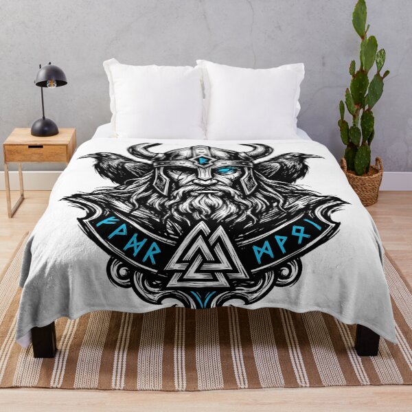 Item preview, Viking God Odin & Ravens - Norse Mythology Dark Art designed and sold by DarkNeural.