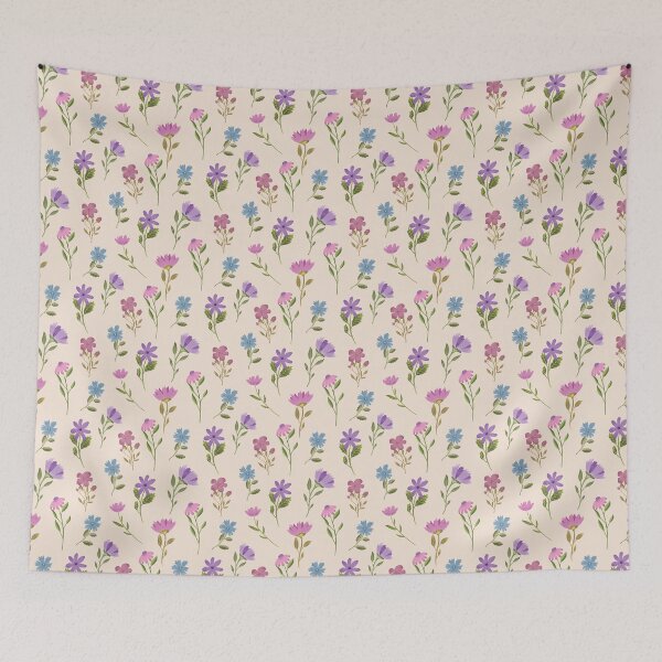 Item preview, Summer flowers seamless print designed and sold by pinkyfish1010.