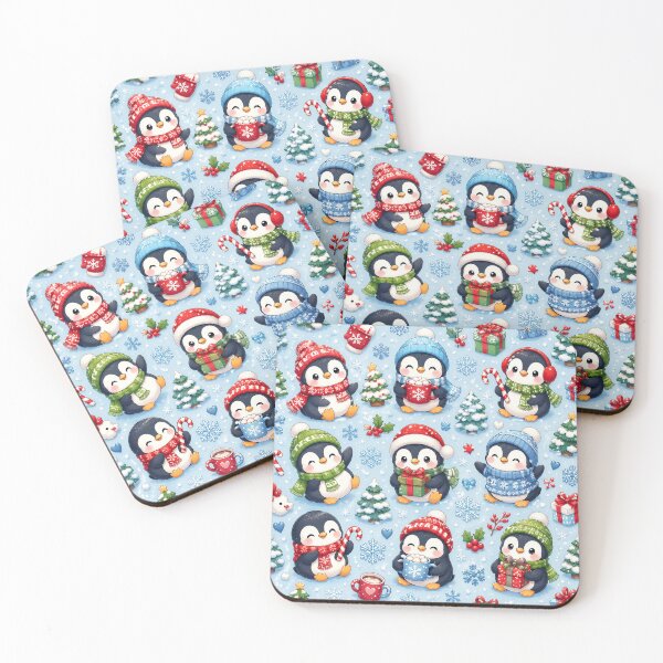 Item preview, Cute Winter Penguin Pattern – Kawaii Christmas Penguins Holiday Aesthetic Design designed and sold by RJACreative.