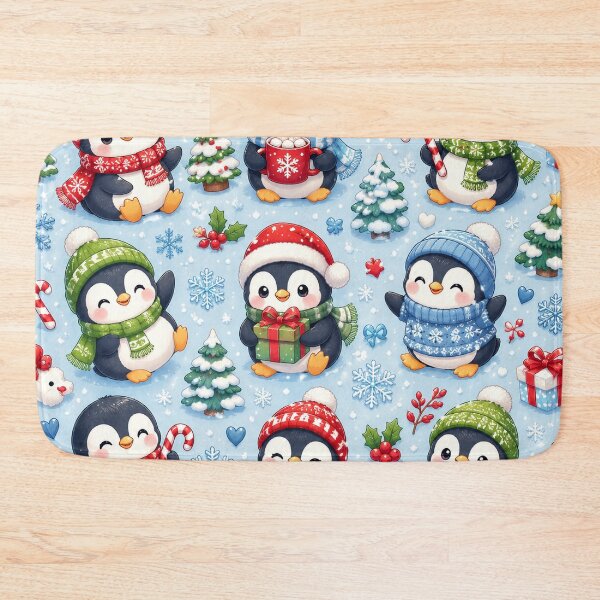 Item preview, Cute Winter Penguin Pattern – Kawaii Christmas Penguins Holiday Aesthetic Design designed and sold by RJACreative.
