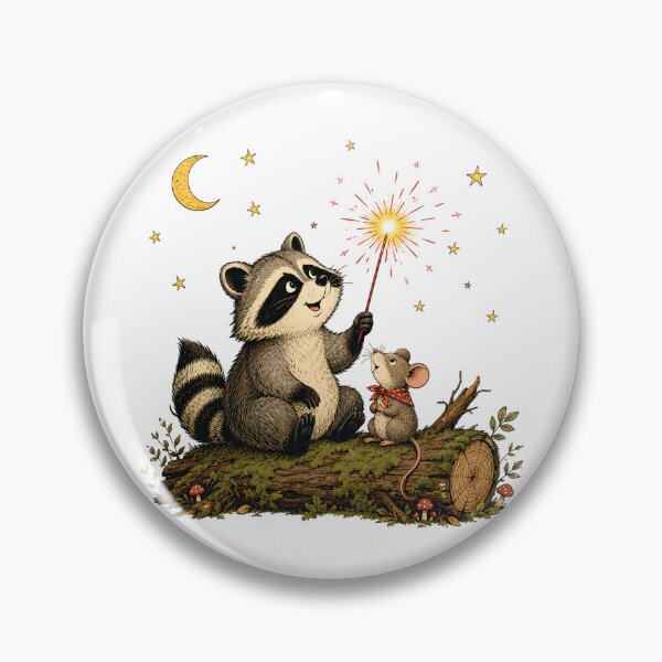 Item preview, Cottagecore Woodland Raccoon And Mouse Cozy Night Celebration designed and sold by chattsuede.