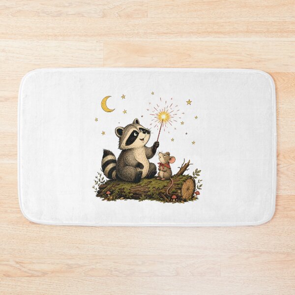 Item preview, Cottagecore Woodland Raccoon And Mouse Cozy Night Celebration designed and sold by chattsuede.