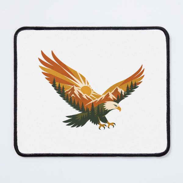 Item preview, Mountain Wilderness Eagle Landscape Retro Adventure designed and sold by chattsuede.