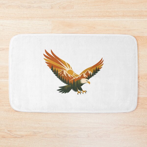 Item preview, Mountain Wilderness Eagle Landscape Retro Adventure designed and sold by chattsuede.