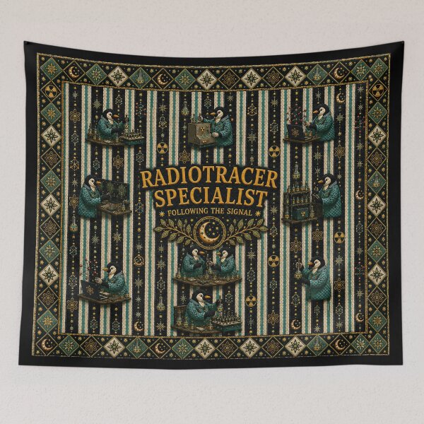Item preview, Radiotracer Specialist Penguin Quilt Throw Blanket – Nuclear Medicine Molecular Imaging Heritage Patchwork Science Decor Gift designed and sold by ClinicalHubs.