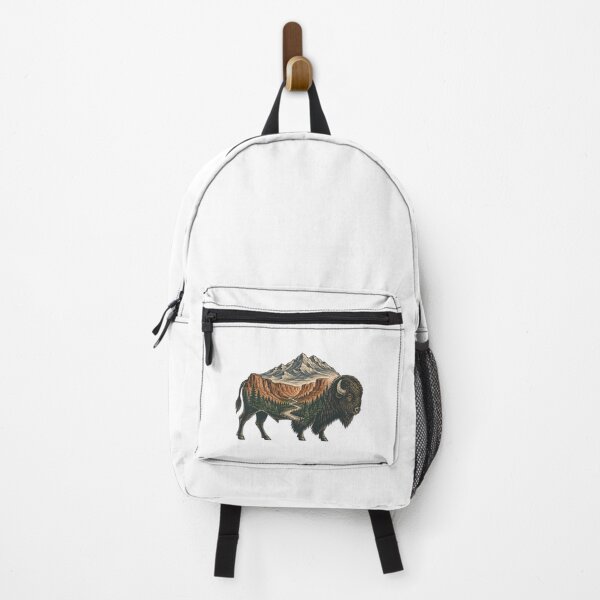 Item preview, Wilderness Bison Double Exposure Rustic Landscape designed and sold by chattsuede.