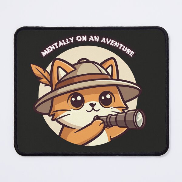 Item preview, Mentally on an Adventure Cute Explorer Cat Shirt designed and sold by Mousy17.