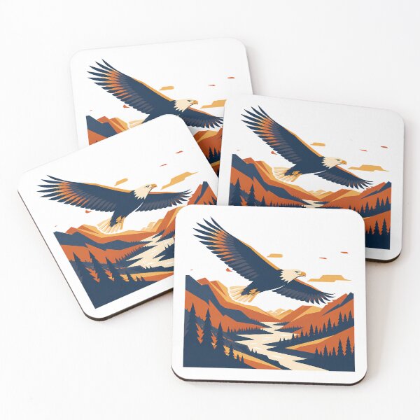Item preview, Majestic Bald Eagle Mountain Valley Wilderness Landscape designed and sold by chattsuede.