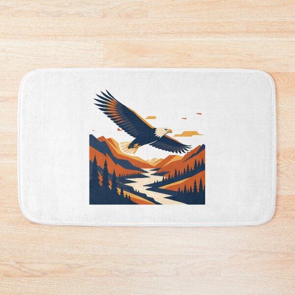 Item preview, Majestic Bald Eagle Mountain Valley Wilderness Landscape designed and sold by chattsuede.
