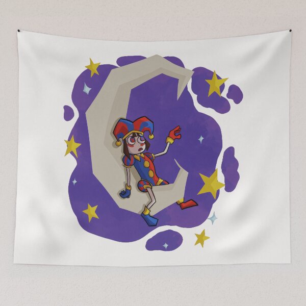 Item preview, Whimsical Jester Harlequin Character Moon Stars Fantasy Dreamer designed and sold by SeraXYZ.