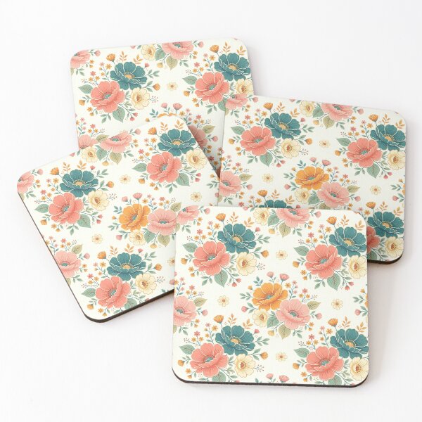 Item preview, Vintage Retro Floral Pattern in Pastel Rose and Gold designed and sold by brandingpro.