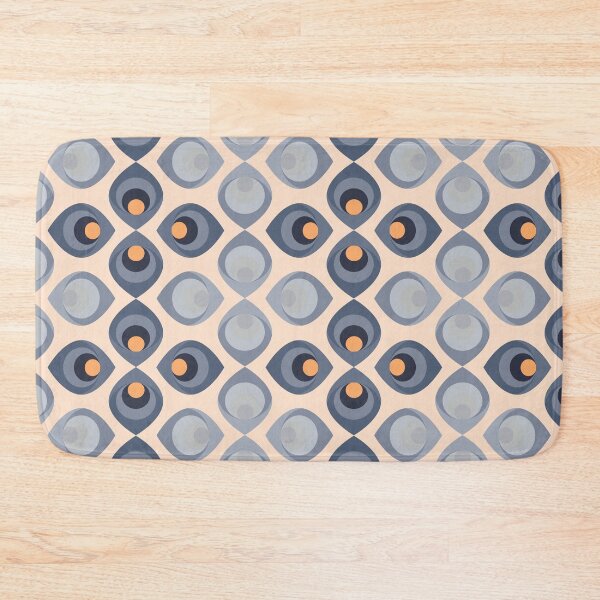 Item preview, Retro Gray and Yellow Geometric Flower Pattern designed and sold by Dibujo Divertido.