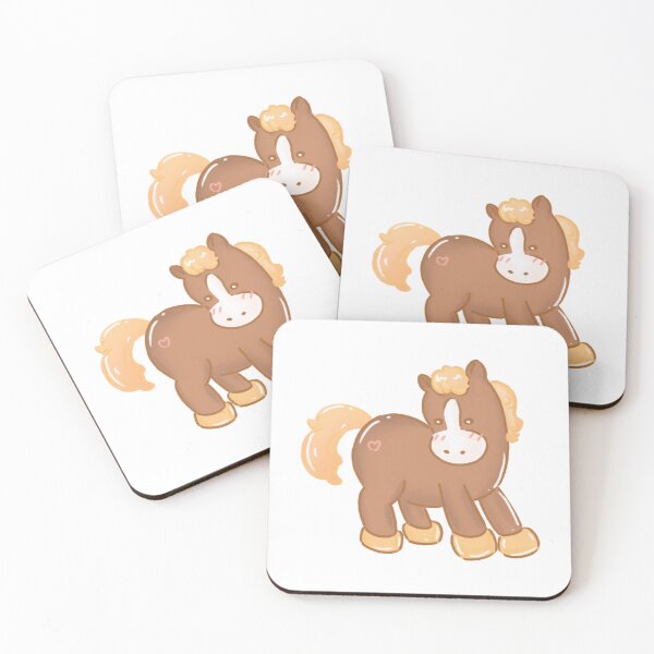 Item preview, Cute Cartoon Fluffy Horse Whimsical Animal Illustration designed and sold by 27Maydesign.