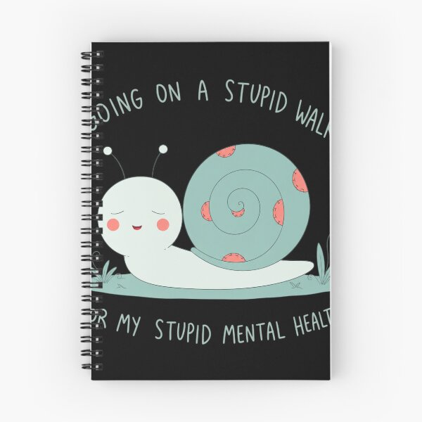 Item preview, Going On A Stupid Walk For My Stupid Mental Health Snail Tee designed and sold by bosamji.