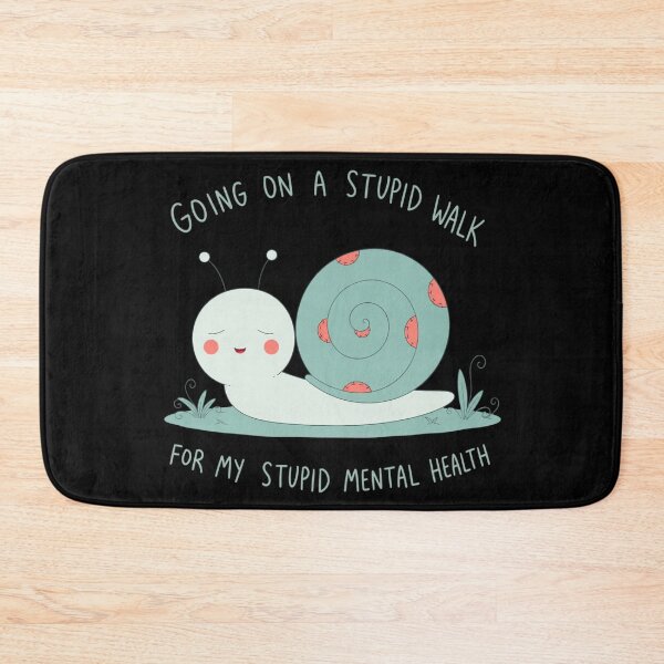 Item preview, Going On A Stupid Walk For My Stupid Mental Health Snail Tee designed and sold by bosamji.