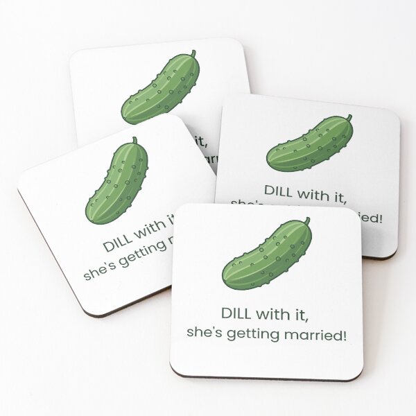 Item preview, Dill With It She's Getting Married Shirt, Funny Pickle Bachelorette Party Tee, Bride Tribe Tank Top designed and sold by CuteFunkyCo..