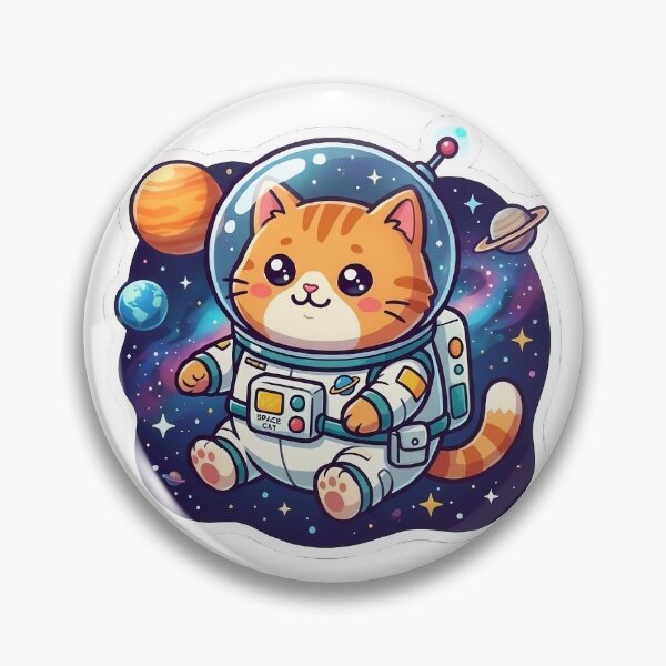 Item preview, Cute Astronaut Orange Cat Space Sticker designed and sold by AmanPalCreates.