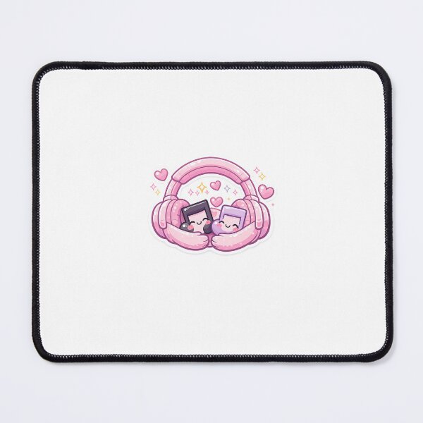 Item preview, Pink Headphones Sticker Kawaii Music Aesthetic for Music Lovers & Soft Girls designed and sold by CutePrintCorner.