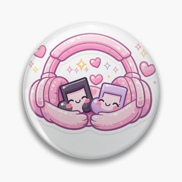 Item preview, Pink Headphones Sticker Kawaii Music Aesthetic for Music Lovers & Soft Girls designed and sold by CutePrintCorner.