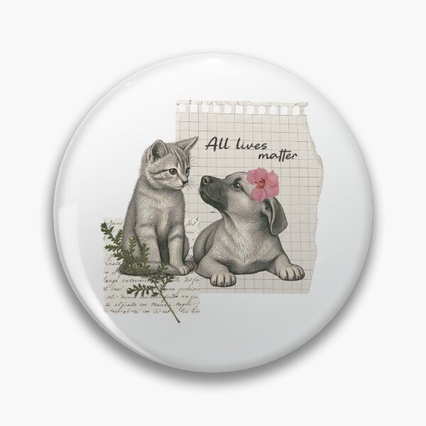 Item preview, All Lives Matter Vintage Cat and Dog Rescue Aesthetic Design designed and sold by shopfindingbeni.