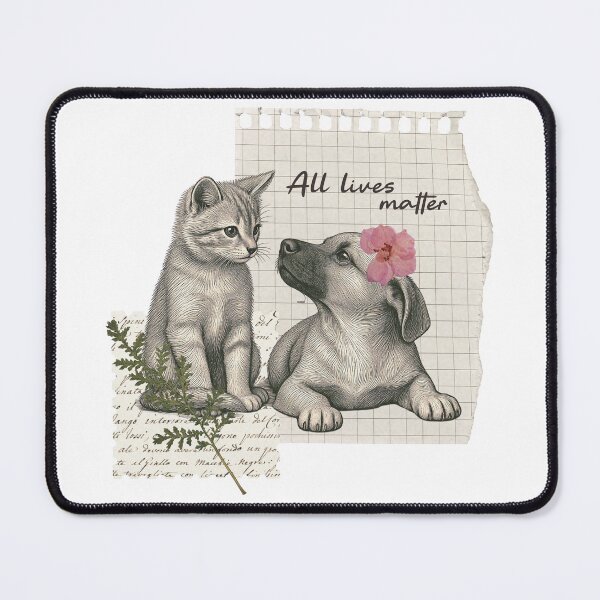 Item preview, All Lives Matter Vintage Cat and Dog Rescue Aesthetic Design designed and sold by shopfindingbeni.