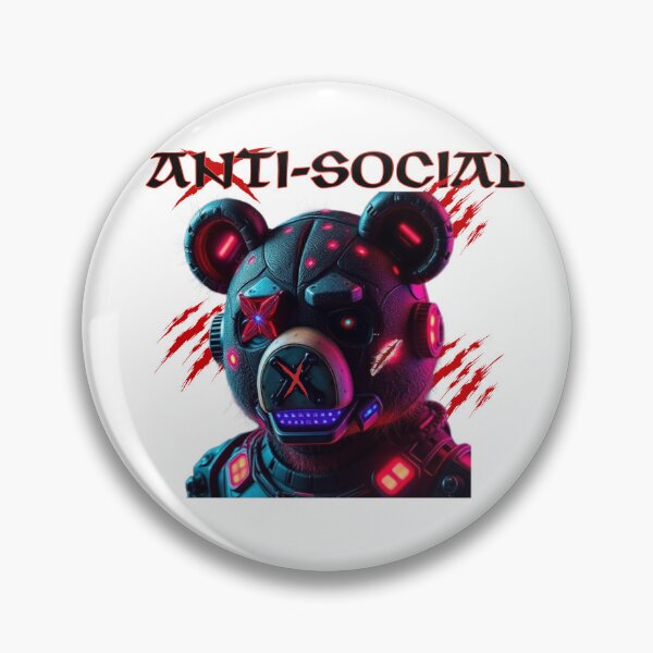 Item preview, Anti Social Cyber Bear Shirt – Futuristic Glitch Streetwear Graphic designed and sold by THEPLUGceoMERCH.